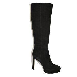 New! VERONICA BEARD Dali Knee High Stiletto Boot Size 8.5 Black Suede M DD396A